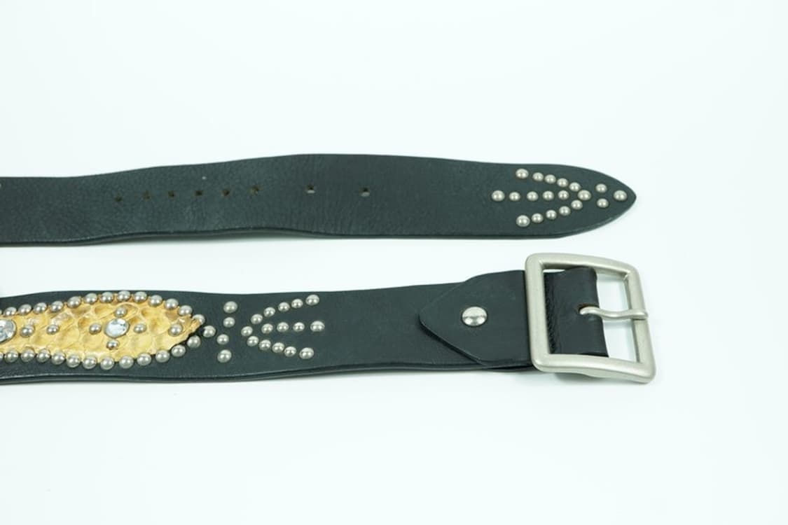 유니크 골드 스네이크 스터드 큐빅 포인트 벨트 상품이미지7