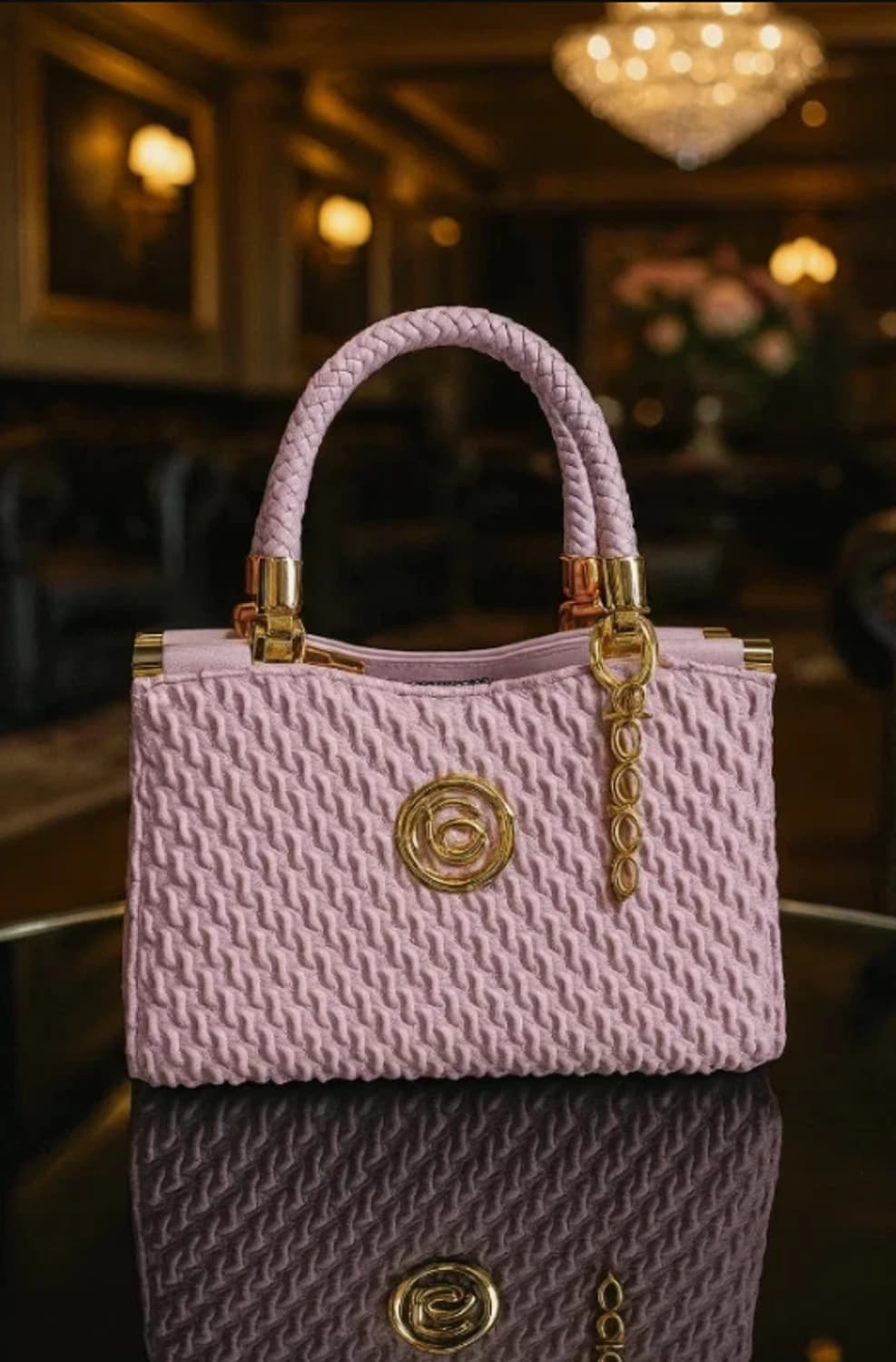 새제품) Bebe 베베 에리카 숄더백 크록스백 핸드백 가방 더스티 핑크 상품이미지2