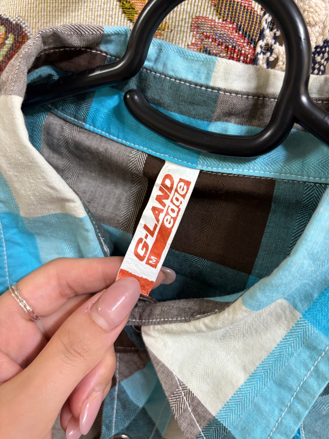 Gland edge 그런지 y2k 체크 셔츠 상품이미지3