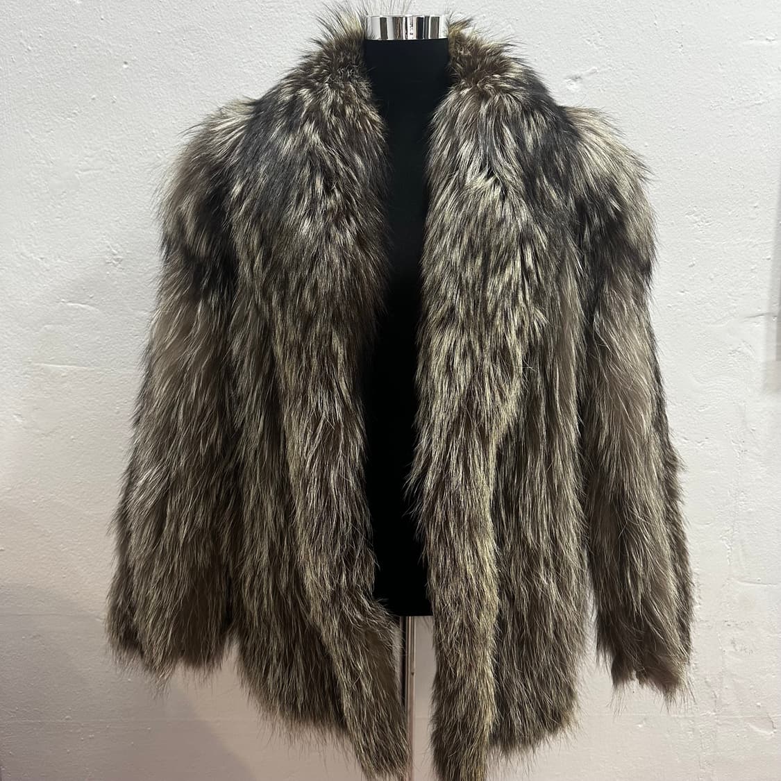 브라운 실버 사가폭스 퍼자켓L 상품이미지1