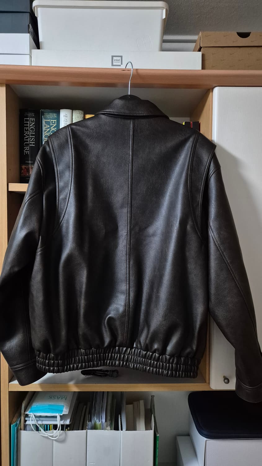 파브레가 비콘파이핑 레더자켓 다크브라운 3사이즈 상품이미지2