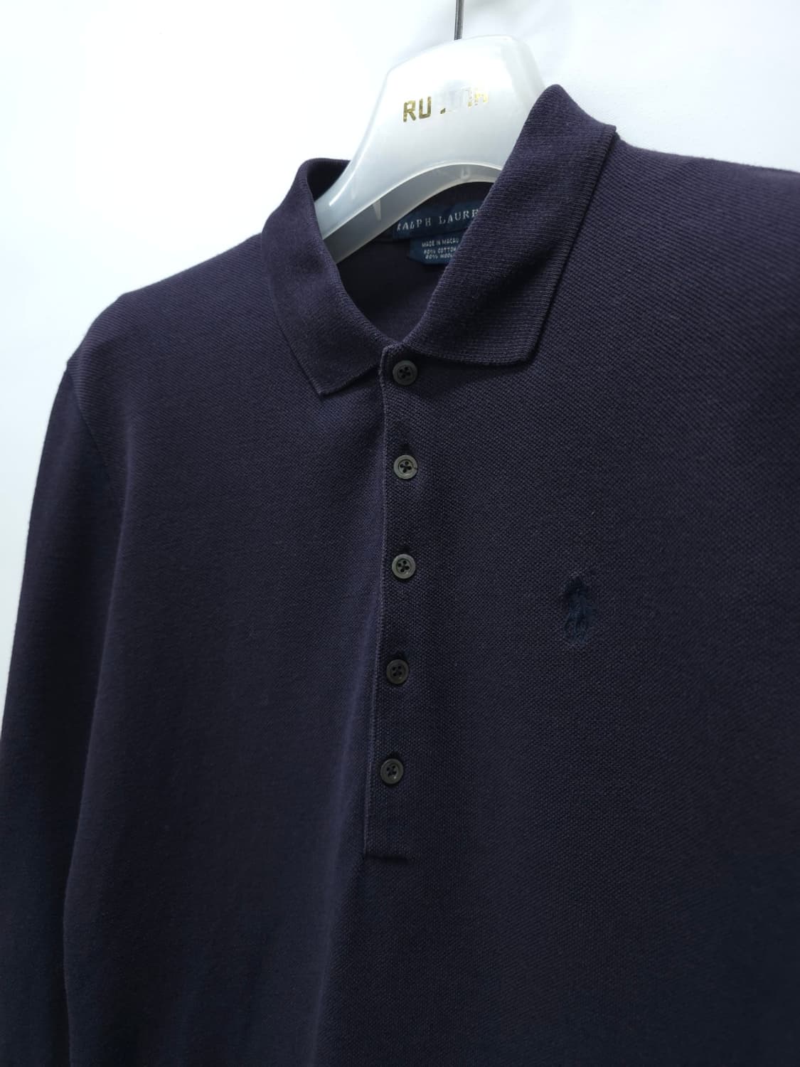 폴로 랄프로렌 여성 긴팔 폴로 셔츠 M 네이비 상품이미지6