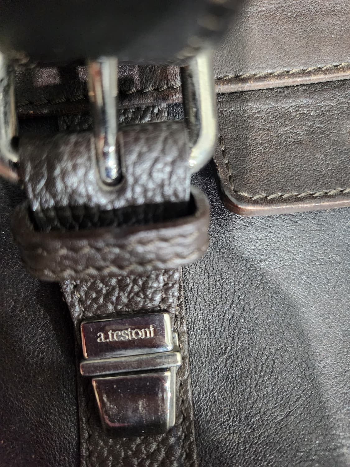 a.testoni 가죽 서류 가방 브라운 정품 상품이미지4
