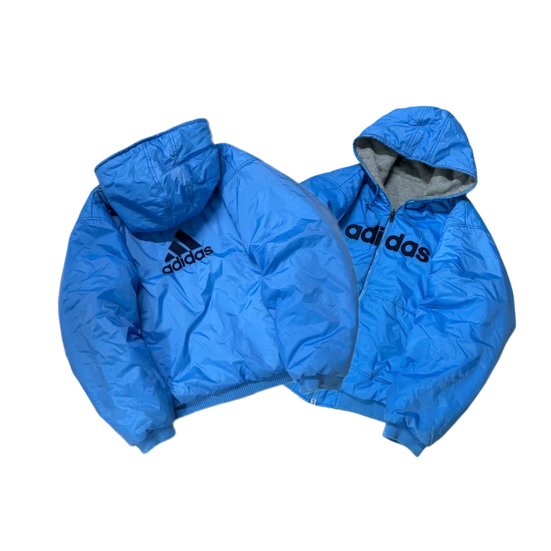 아디다스 리버서블 스펠아웃 백로고 누빔 점퍼 하늘색 상품이미지1
