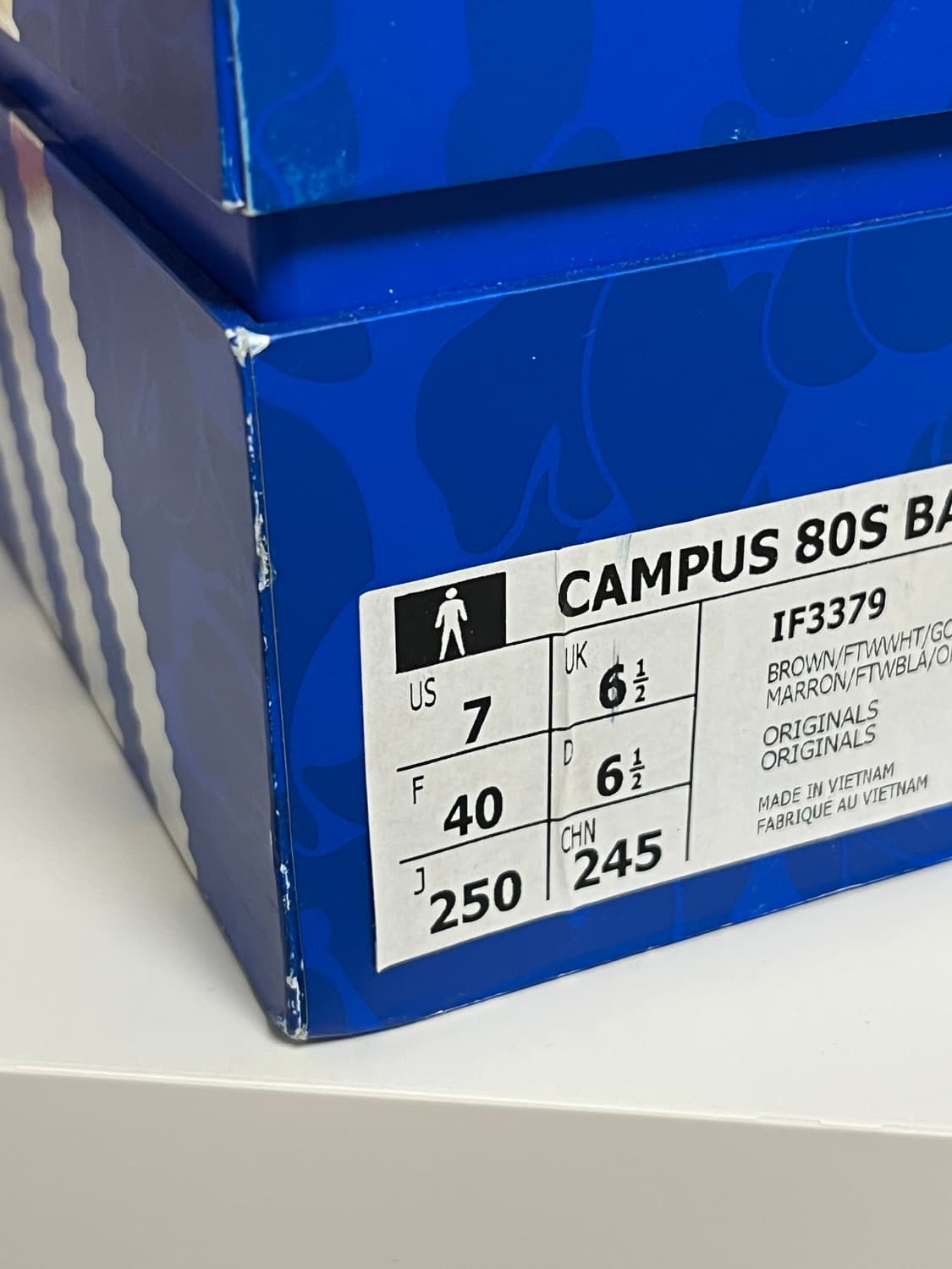 아디다스 X 베이프 캠퍼스 80s 브라운 250 상품이미지5