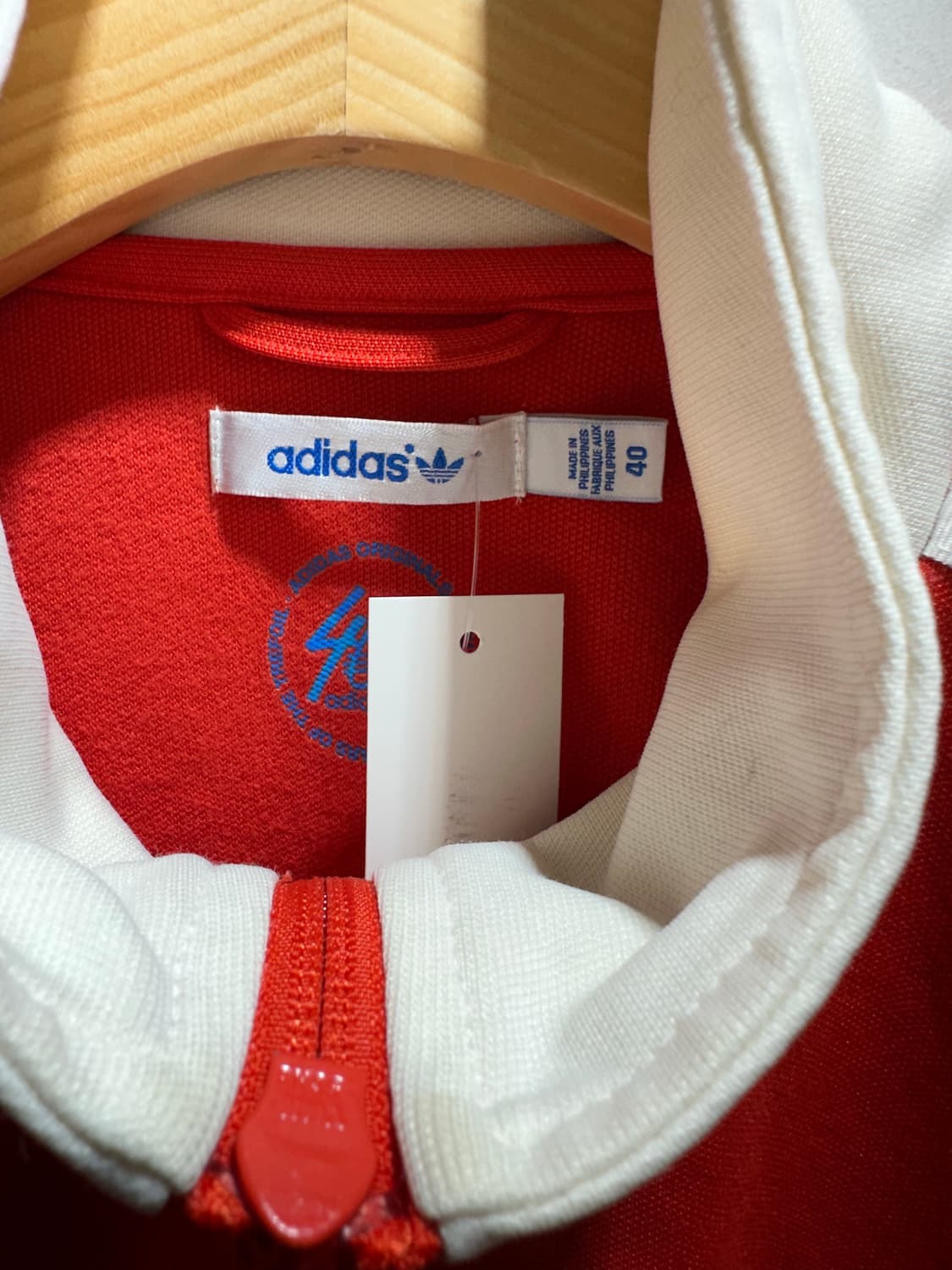 40 아디다스 이니셜로고 포인트 오렌지 트랙탑 상품이미지4