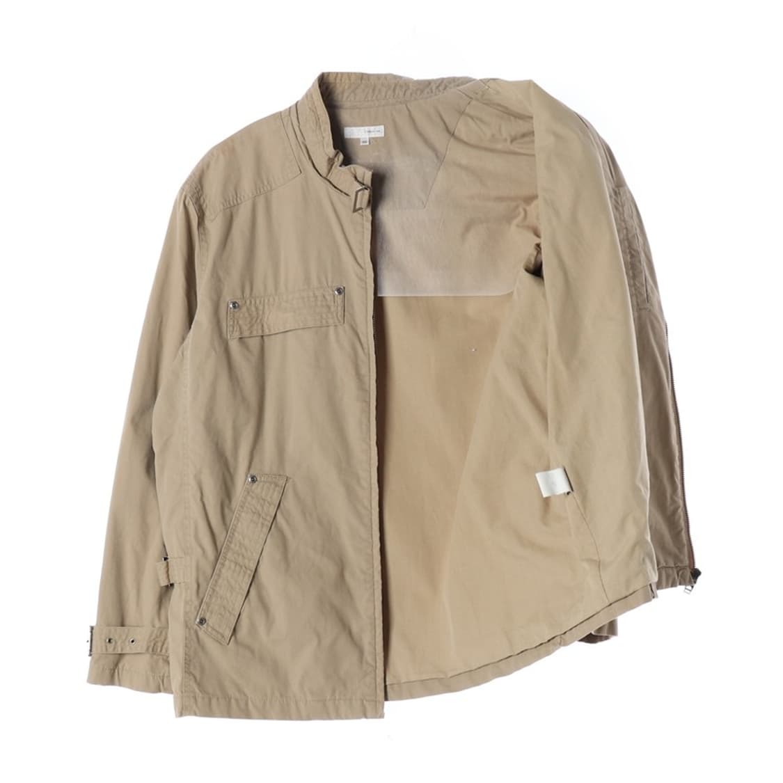 CRENCIA 베이지 워크 웨어 코튼 집업 자켓 L 상품이미지2