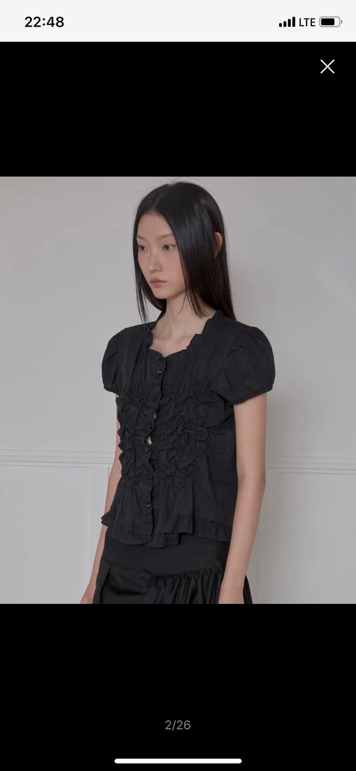 플레어업 Saya Frill Puff Blouse 상품이미지1