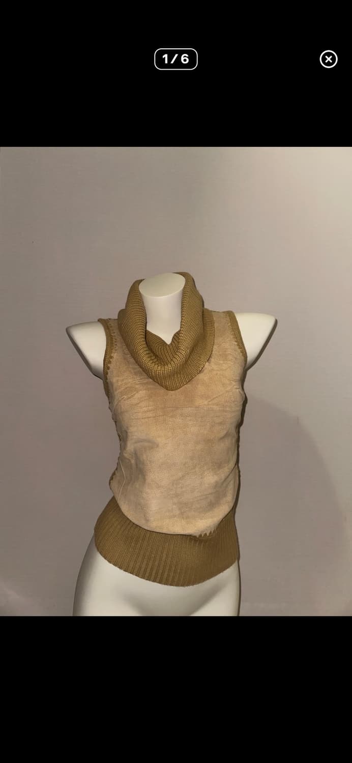 니트 터틀넥 슬리브리스 상품이미지2