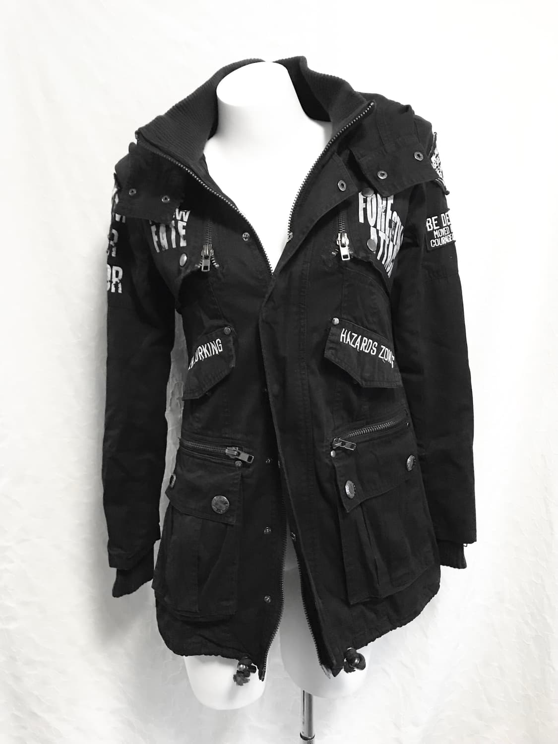 빈티지 고스트오브할렘 펑크 디테일 점퍼 자켓 상품이미지4