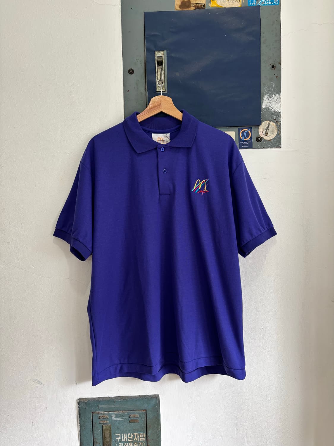 80s McDonald's Employee PK Shirt Purple 상품이미지1