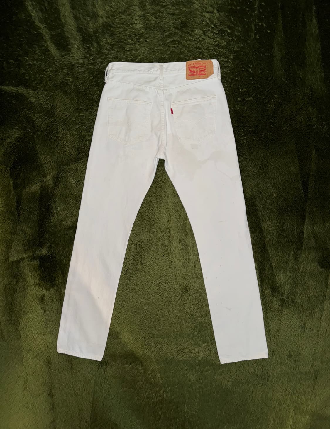 [W29/L32] 리바이스 501 블랭크 탭 워싱 데님 팬츠 화이트 상품이미지6