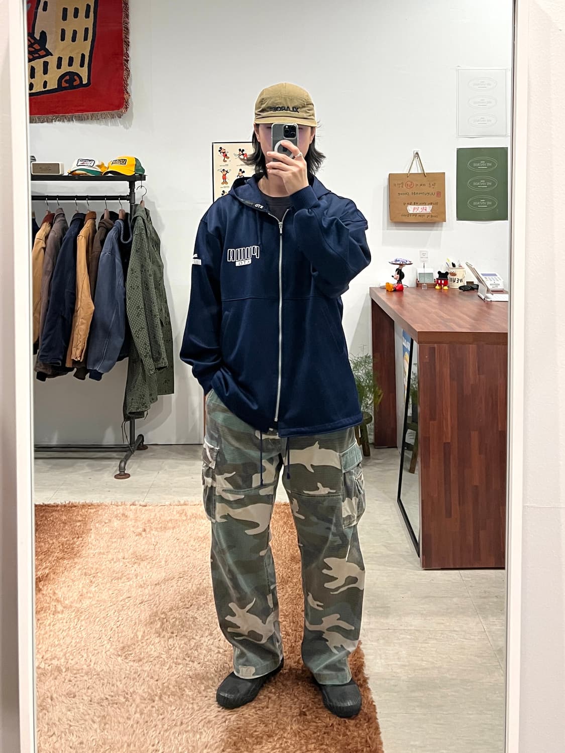 90s Puma 푸마 올드스쿨 후드 저지 집업 상품이미지3