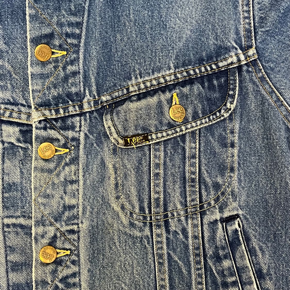 레어 90s Made in USA 빈티지 Lee 리 데님자켓 청자켓 상품이미지5