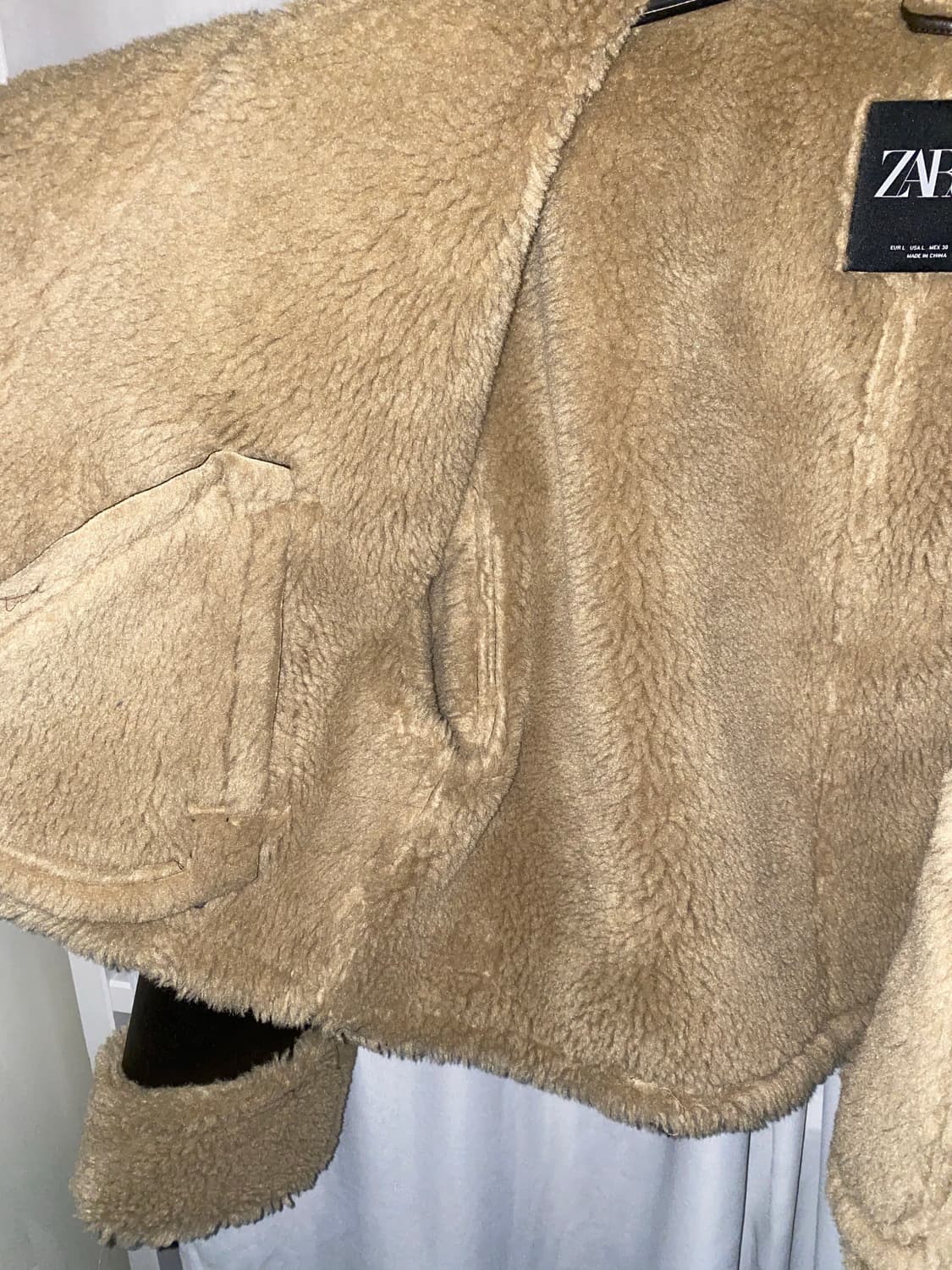 하이넥 무스탕 브라운 상품이미지3