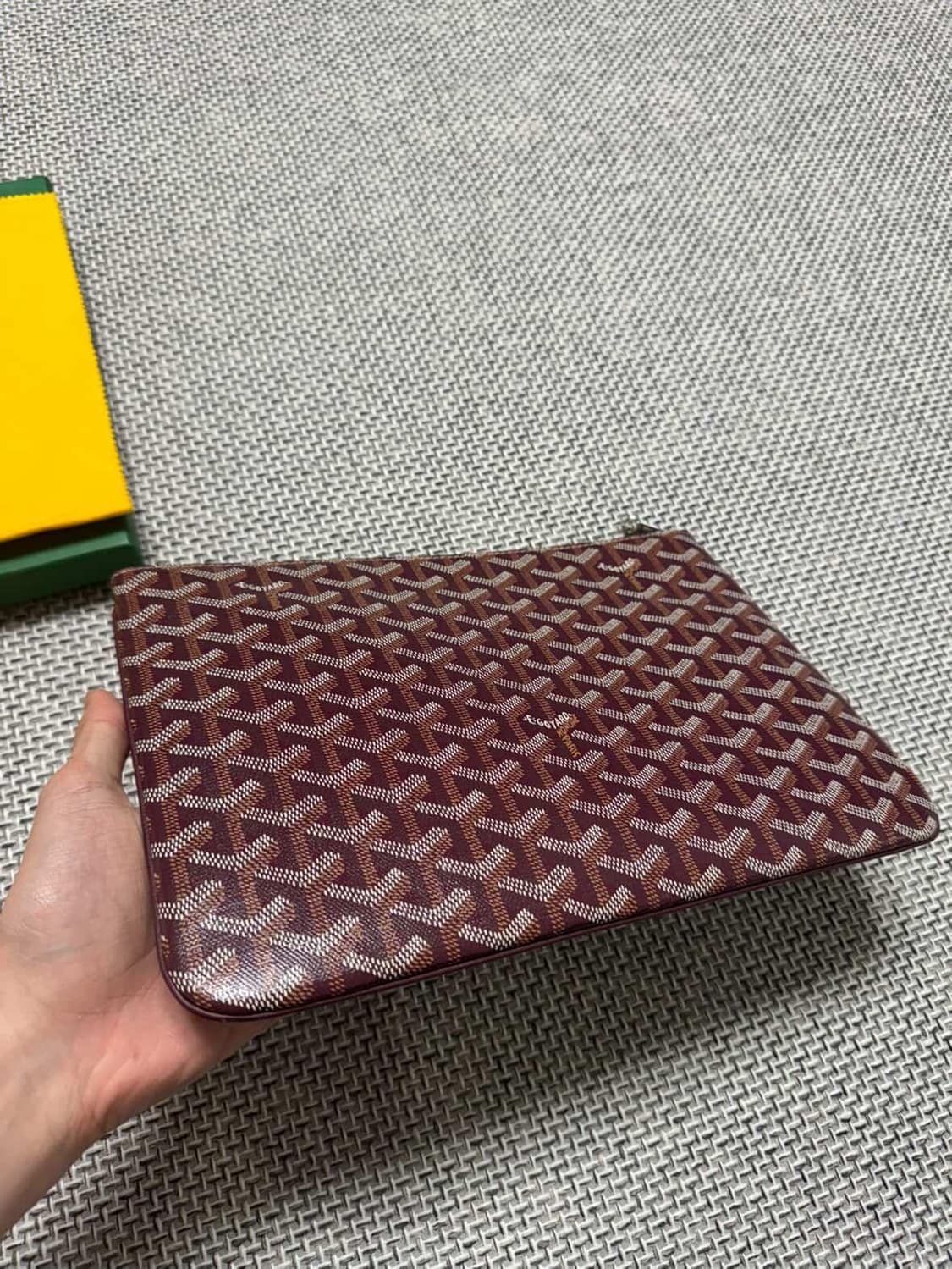 고야드 세나 클러치 버건디 mm 상품이미지3