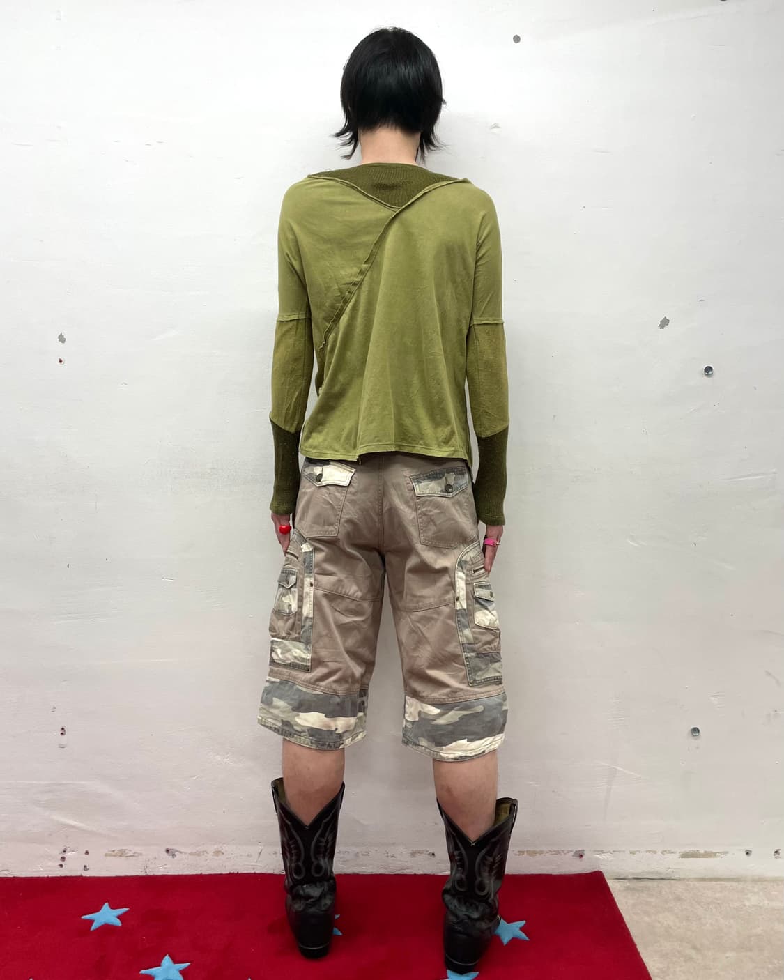 Patchwork Green Rough Long Sleeve 상품이미지7