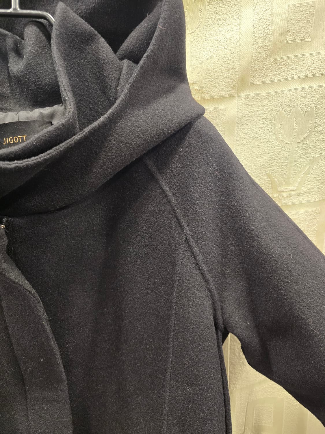 지고트 JIGOTT 모+캐시미어 핸드메이드 후드 모직 코트 프리사이즈 상품이미지3