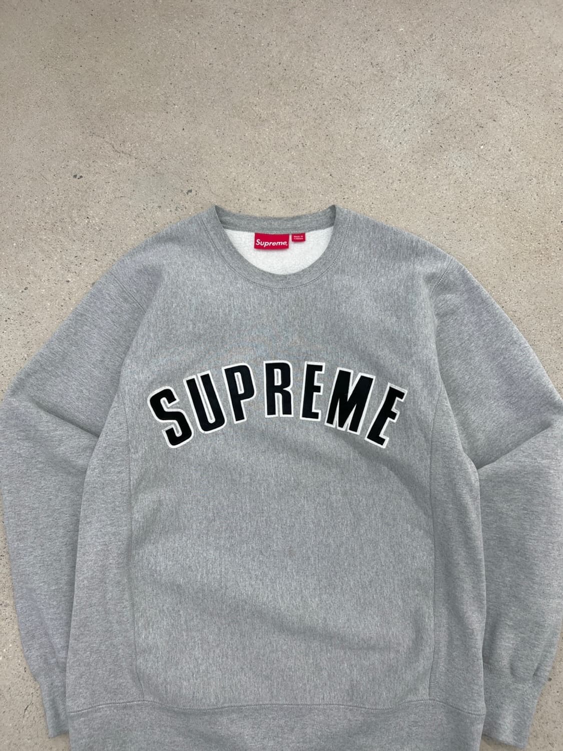 슈프림 15FW 아치로고 헤더그레이 맨투맨 상품이미지1