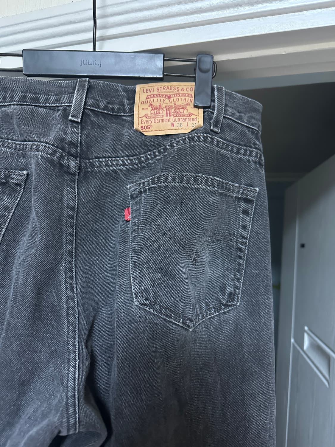 [36X32] 90s 빈티지 리바이스 505 흑청 상품이미지4