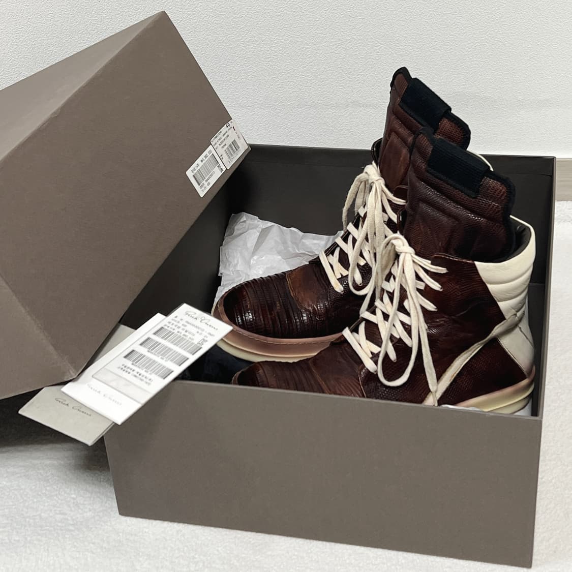 릭오웬스 14FW 지오바스켓 이구아나 블러드 밀크 상품이미지6