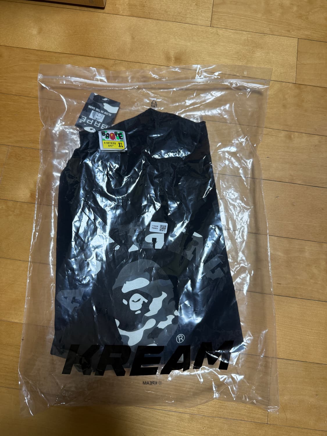 (xl)베이프 시티 카모 컬리지 롱슬리브 티셔츠 블랙 상품이미지1