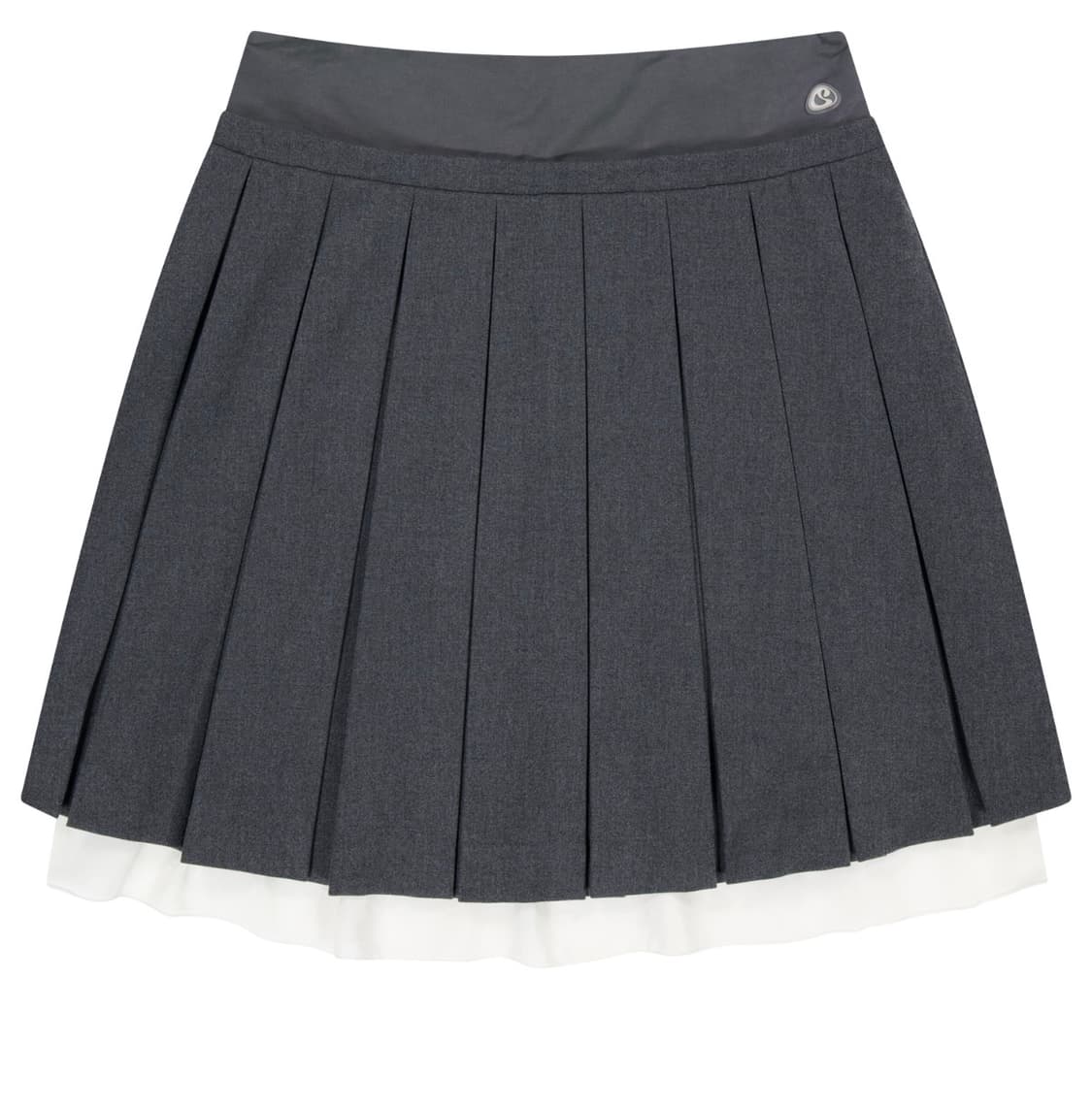 DOUBLE WAISTED PLEATS SKIRT GREY 상품이미지1
