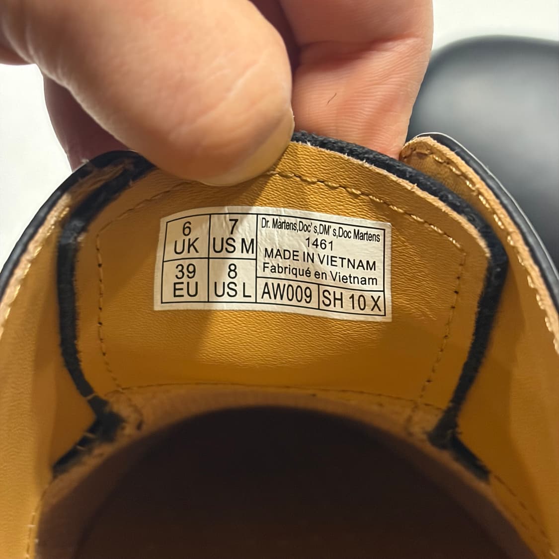 [250] 닥터마틴 1461 3홀 스무스 블랙 레더 슈즈 상품이미지3