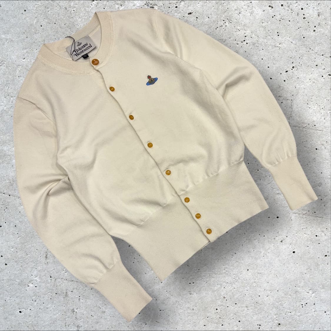 [S] 비비안웨스트우드 아이보리 니트 가디건 C277 상품이미지1