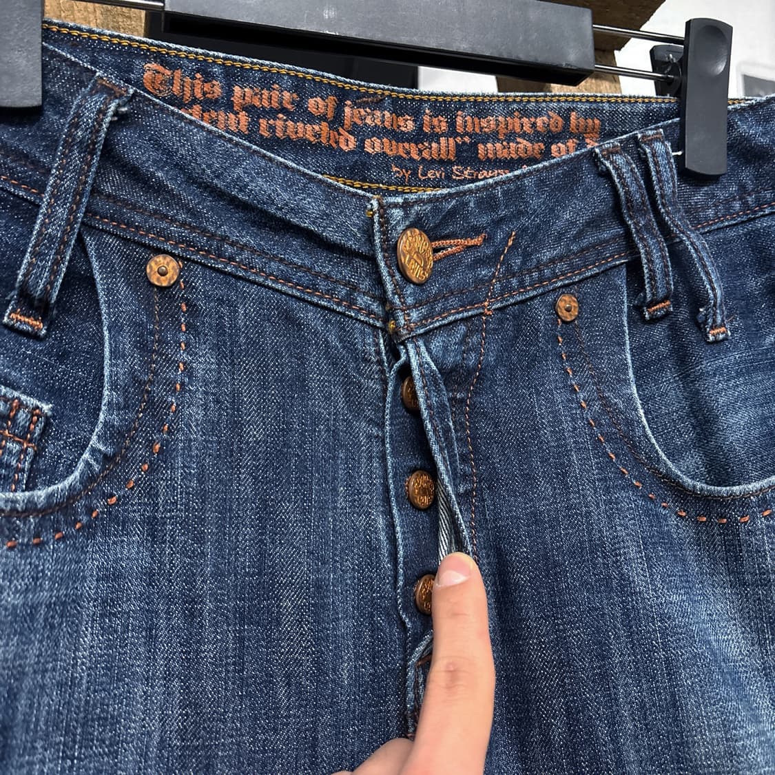 00s 리바이스 웨스턴 재팬라인 카우보이 워싱 데님 진 팬츠 N696 상품이미지5