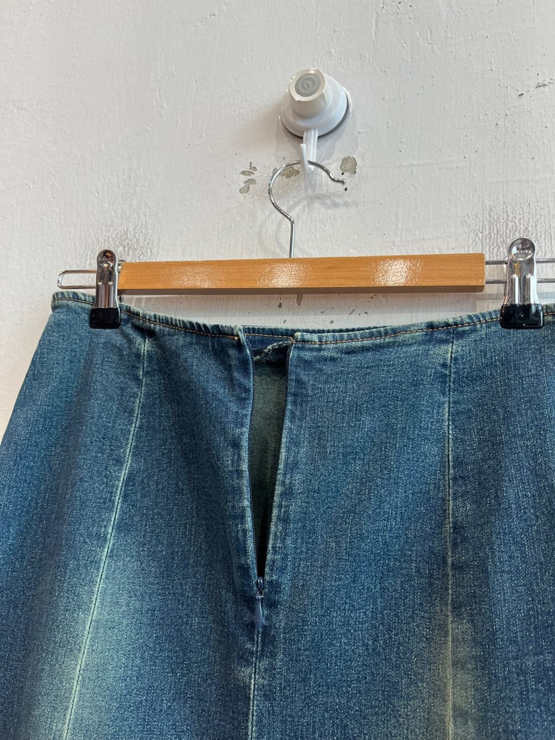 일본빈티지 워시드 데님 스커트 치마  상품이미지4