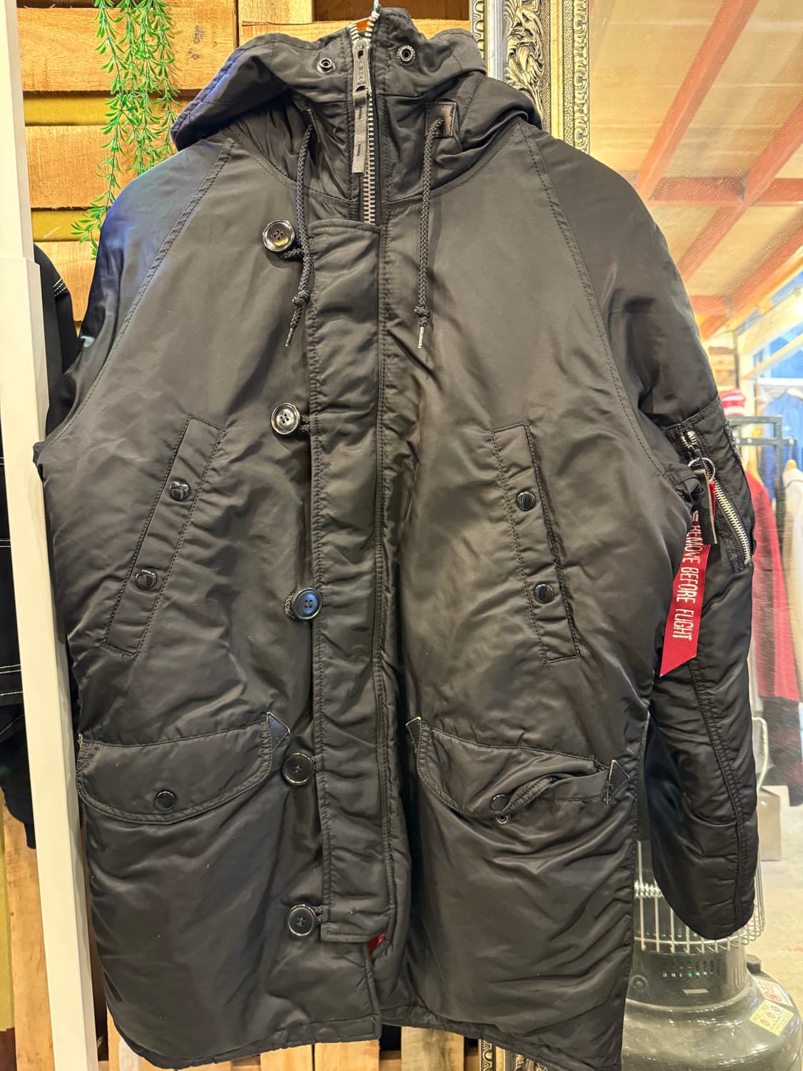 알파인더스트리 N-3B 블랙 파카 상품이미지1