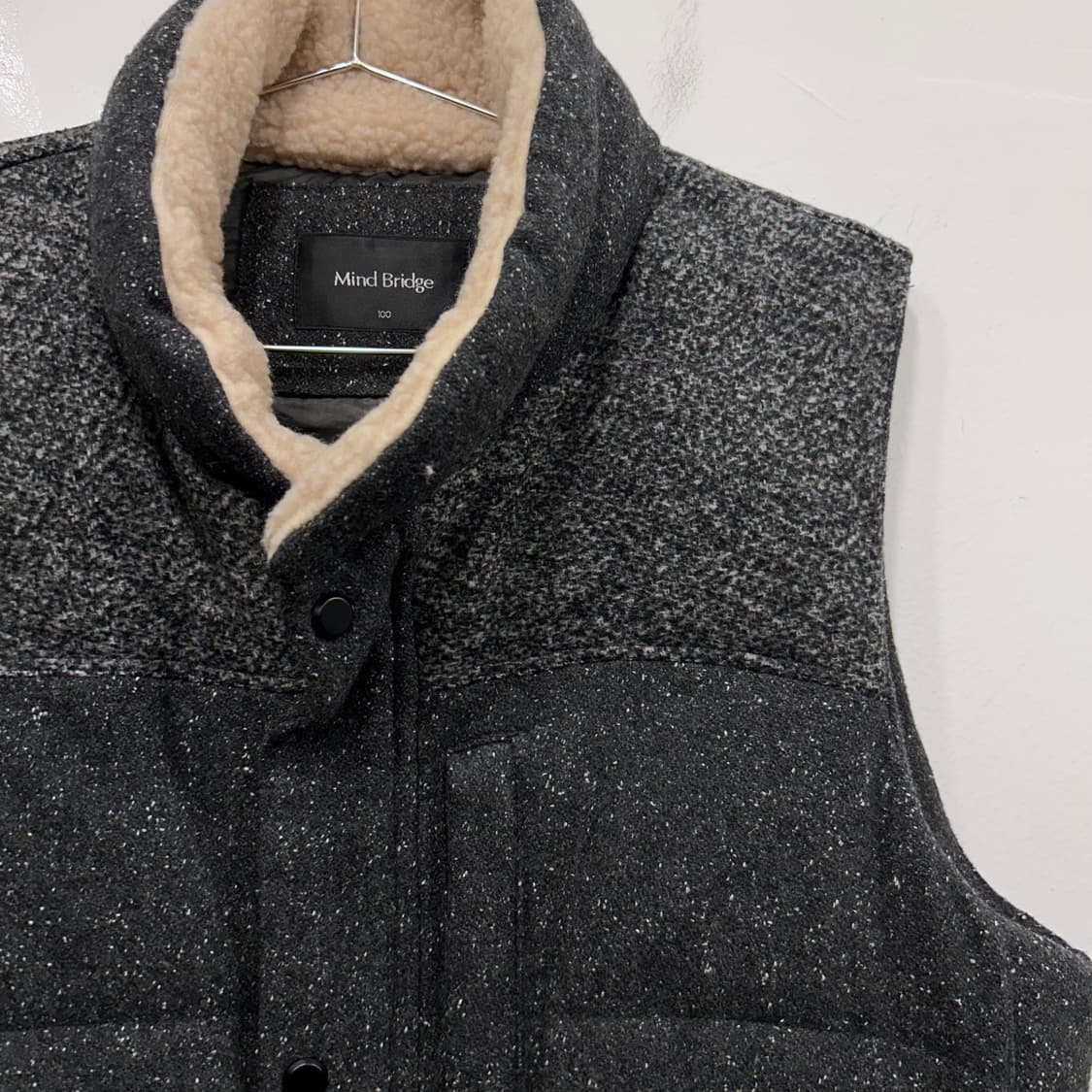 마인드브리지 플리스카라 울 패딩 베스트 상품이미지1