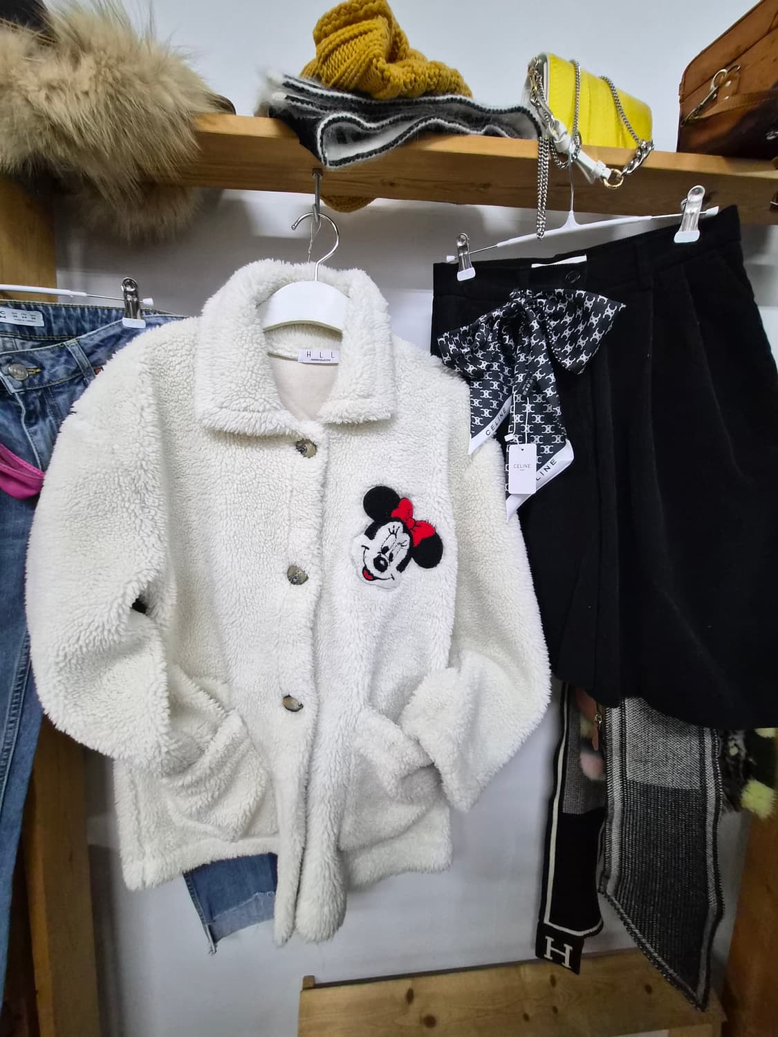 미키패치 뽀글이 자켓. ouvir 코듀로이 버뮤다팬츠 상품이미지1