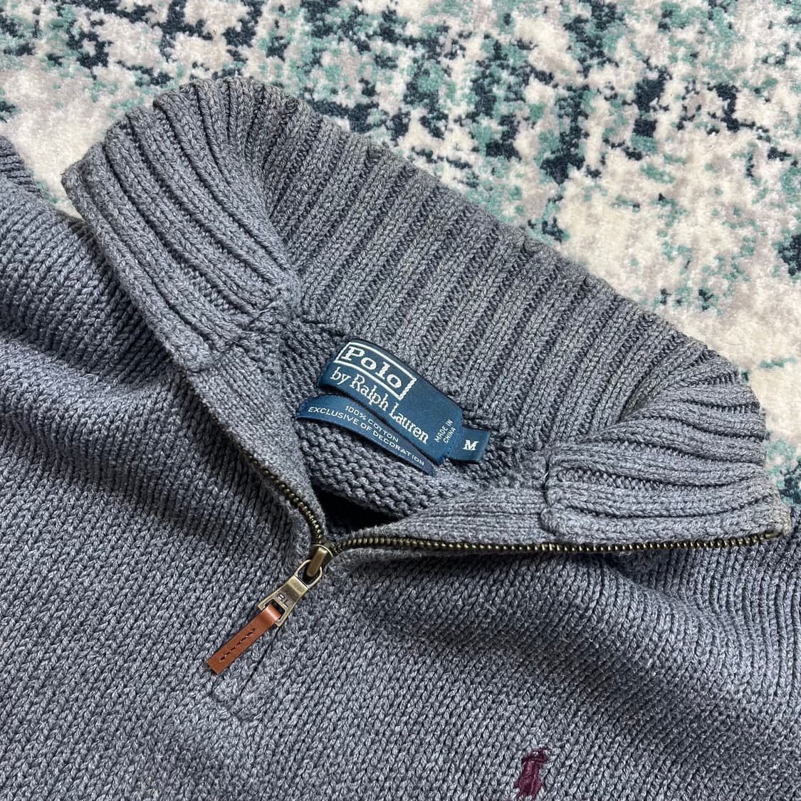 Polo 폴로 랄프로렌 하프 집업 헤비 그레이 반집업 니트(M) 상품이미지3