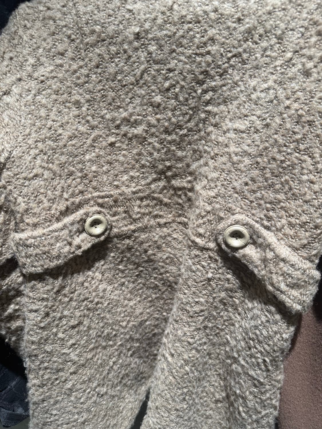 Fluffy double button point coat 상품이미지8