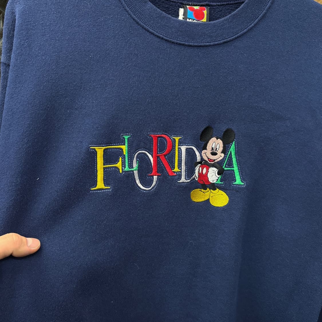 90s 디즈니 월드 플로리다 얼티밋 미키마우스 자수 스웻셔츠 N372 상품이미지5