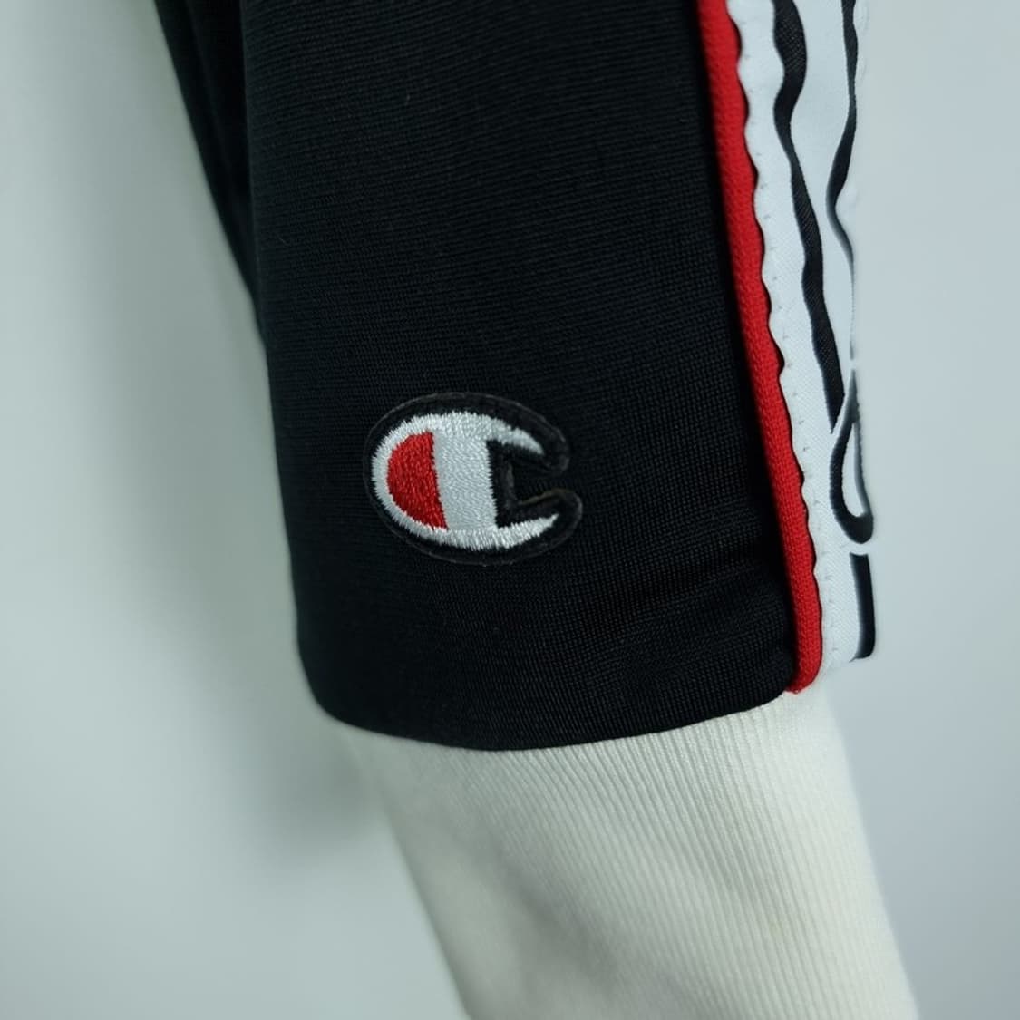 [챔피온] 빈티지 크롭 사이드라인 져지 집업 자켓 블랙 M19296 상품이미지7