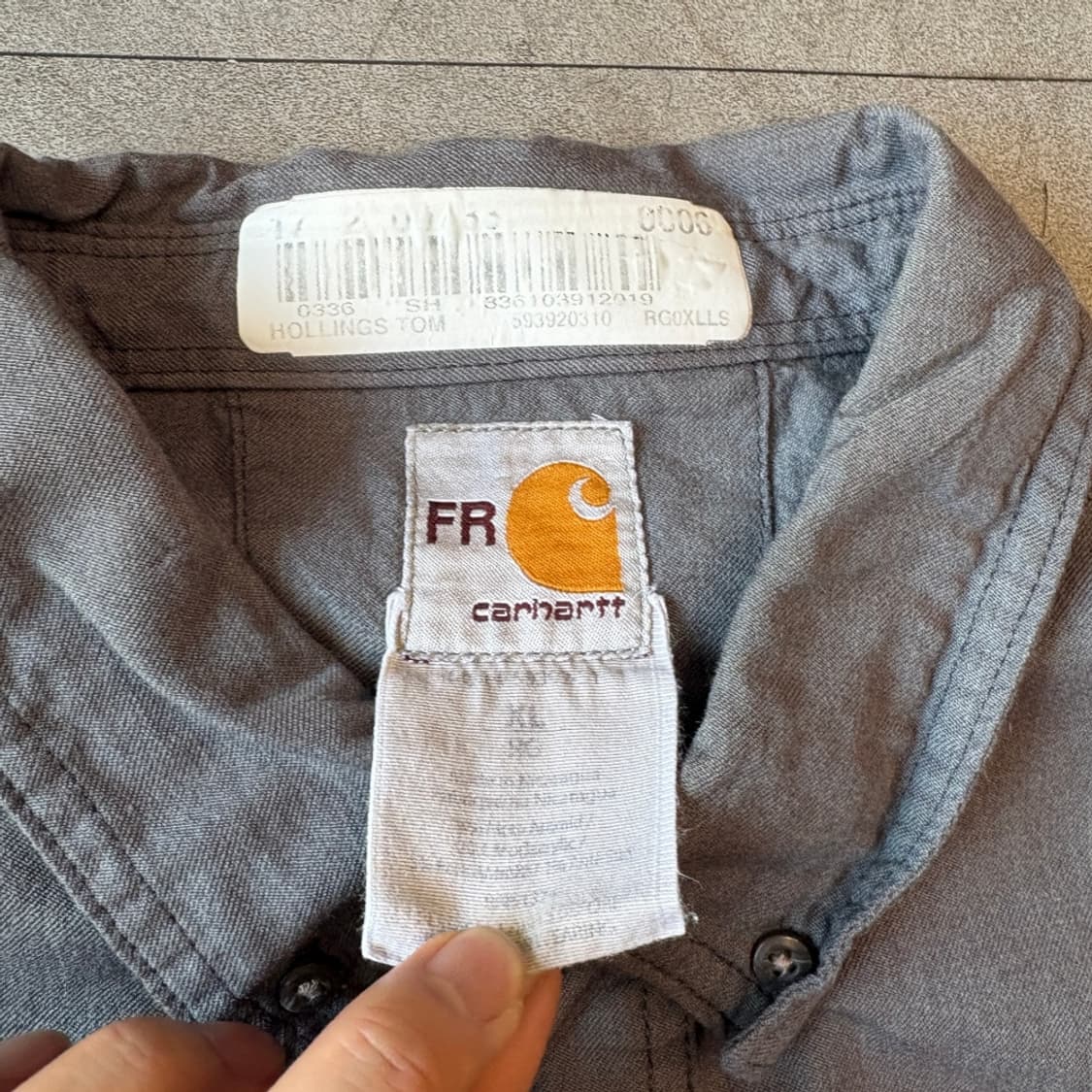 칼하트 정품 FR 오리지널 그레이 긴팔 셔츠 상품이미지4