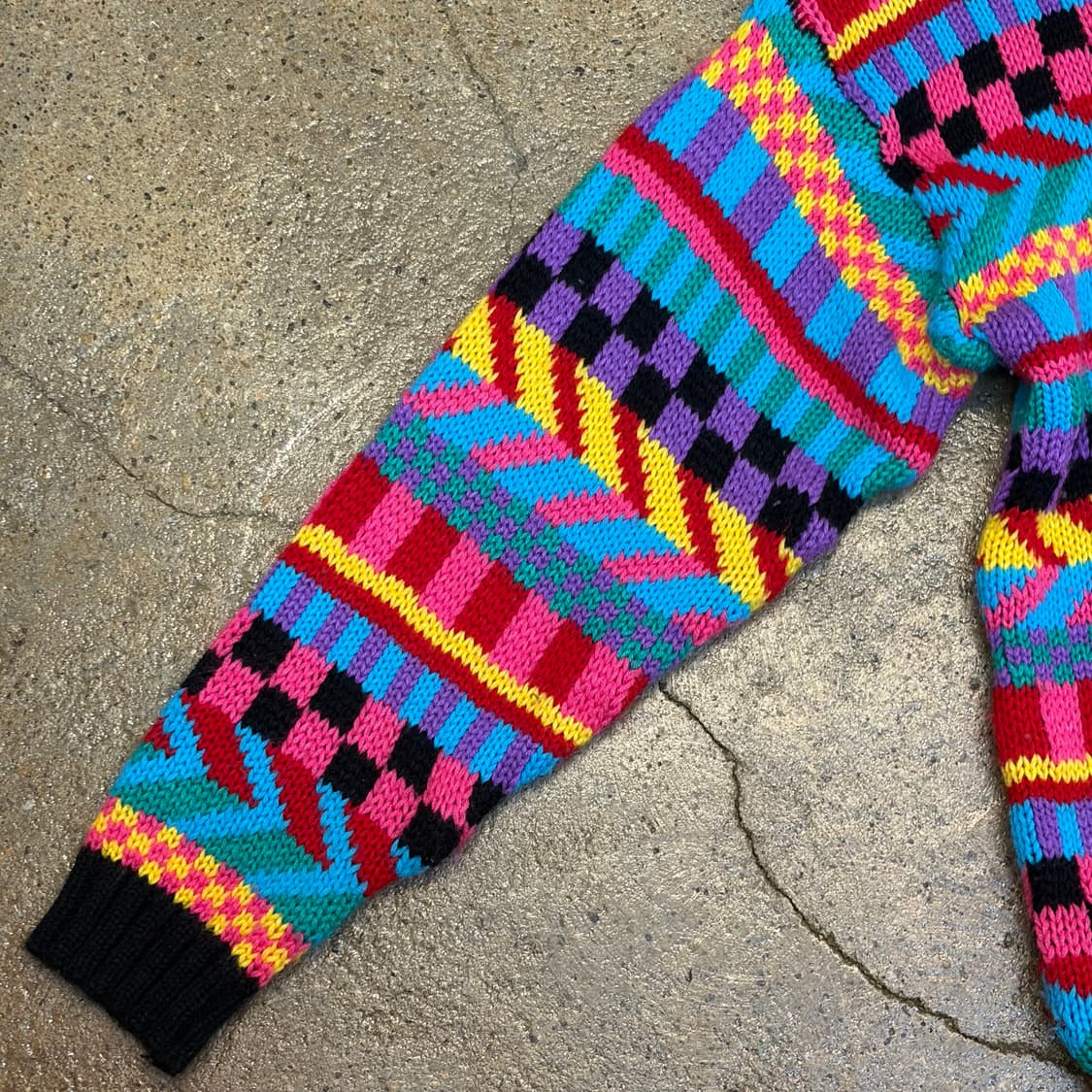 90s USA 빈티지 패턴 니트 상품이미지5