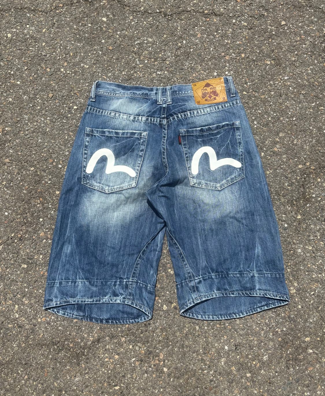Evisu 에비수 빅로고 데님 버뮤다 팬츠 32 상품이미지1