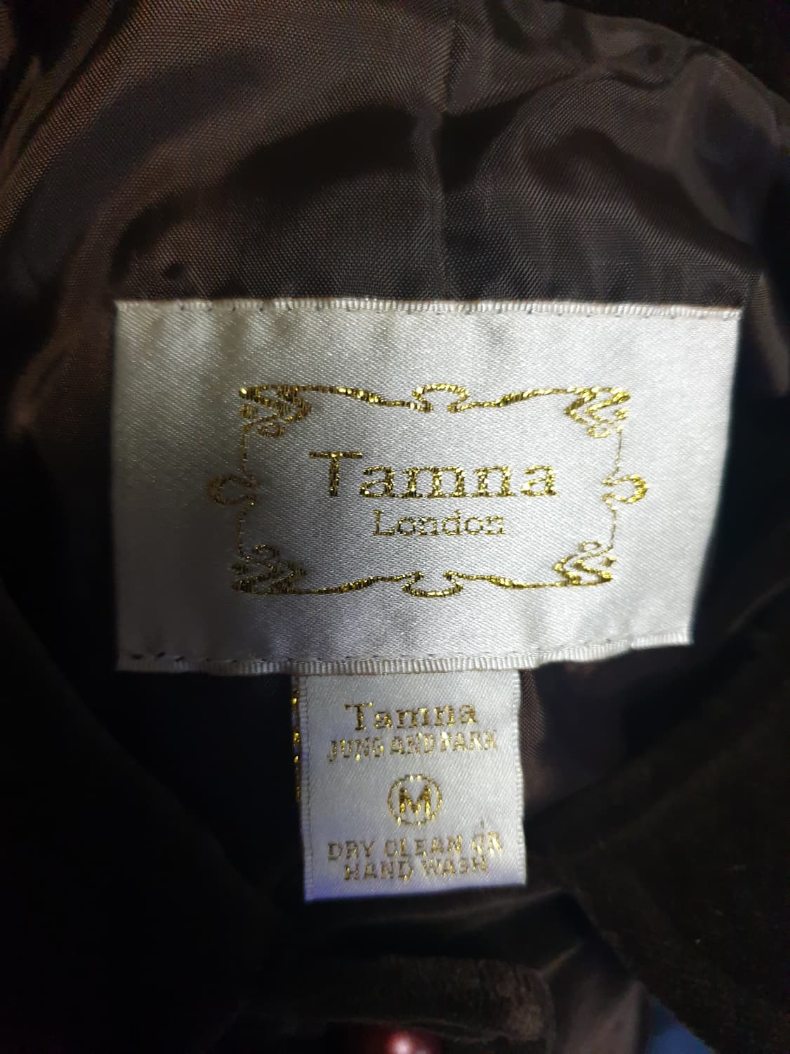 (빈티지) TAMNA 런던 벨벳 크롭 럭셔리 자켓 다크브라운 (M) 상품이미지3