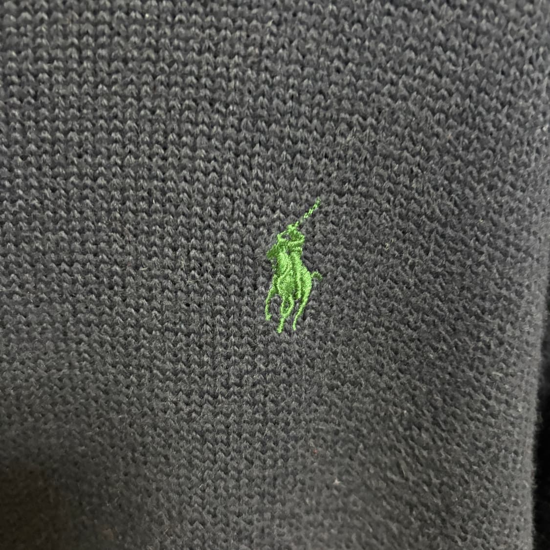 폴로 랄프로렌 코튼 라운드 니트 / 네이비, L 상품이미지5