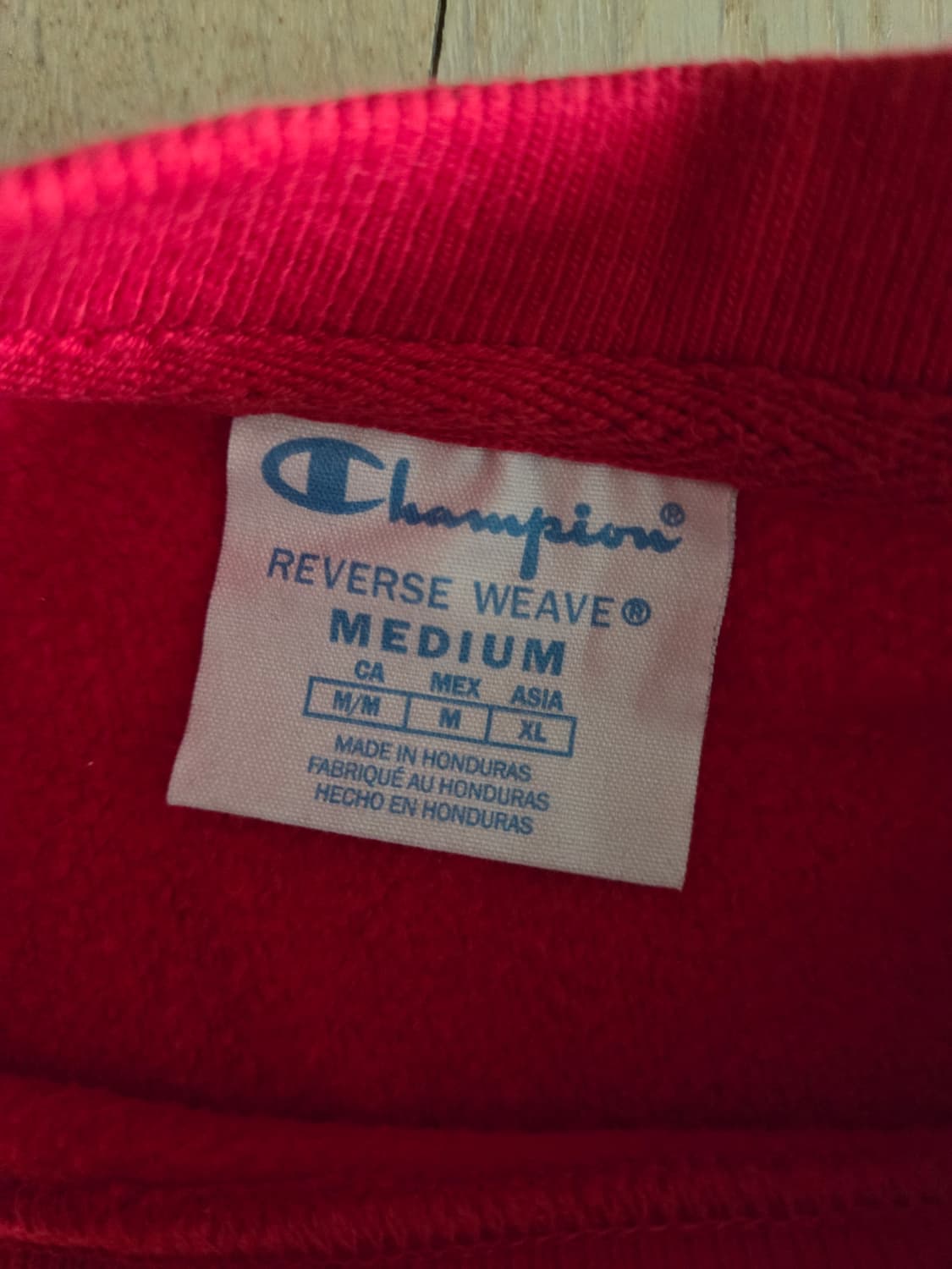 챔피온 리버스 위브 맨투맨 빨간색 M 상품이미지2