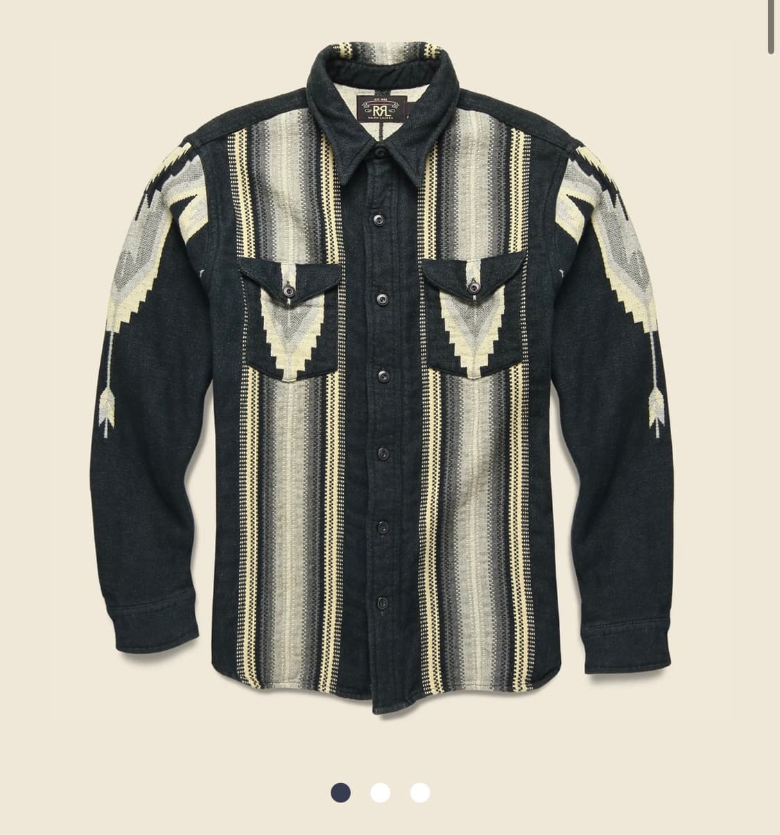 RRL 더블알엘 나바호 자카드 웨스턴  플란넬 셔츠 L 상품이미지1