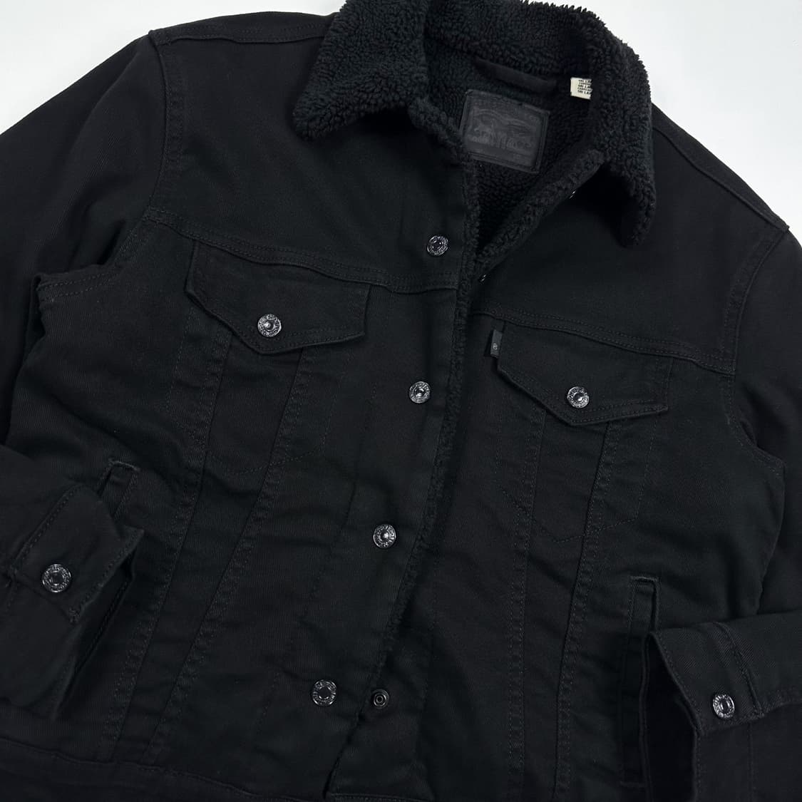 리바이스 오리지널 양털 흑청 트러커 데님자켓 (S 여성추천) 상품이미지3