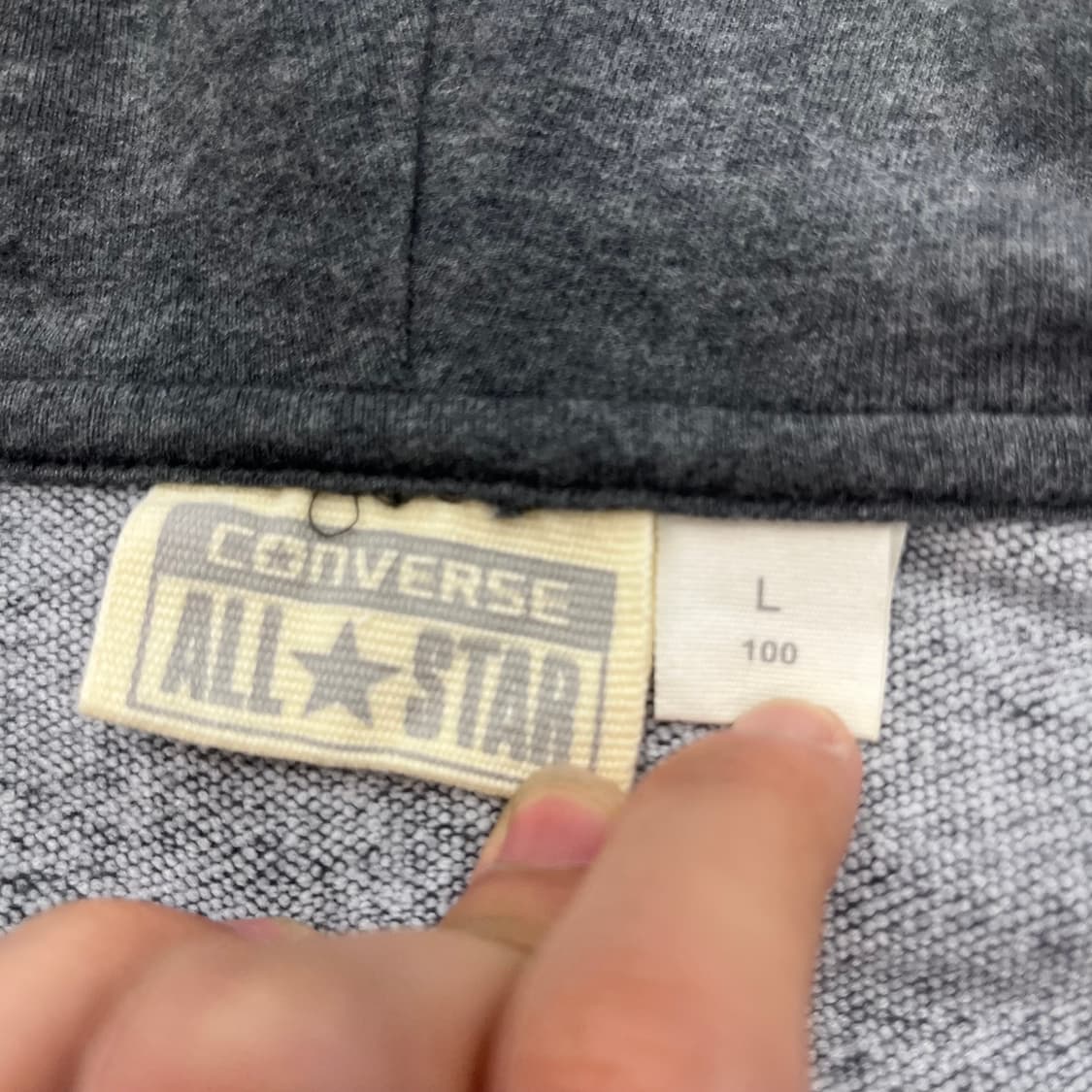 L 컨버스 그레이 후드집업 상품이미지4