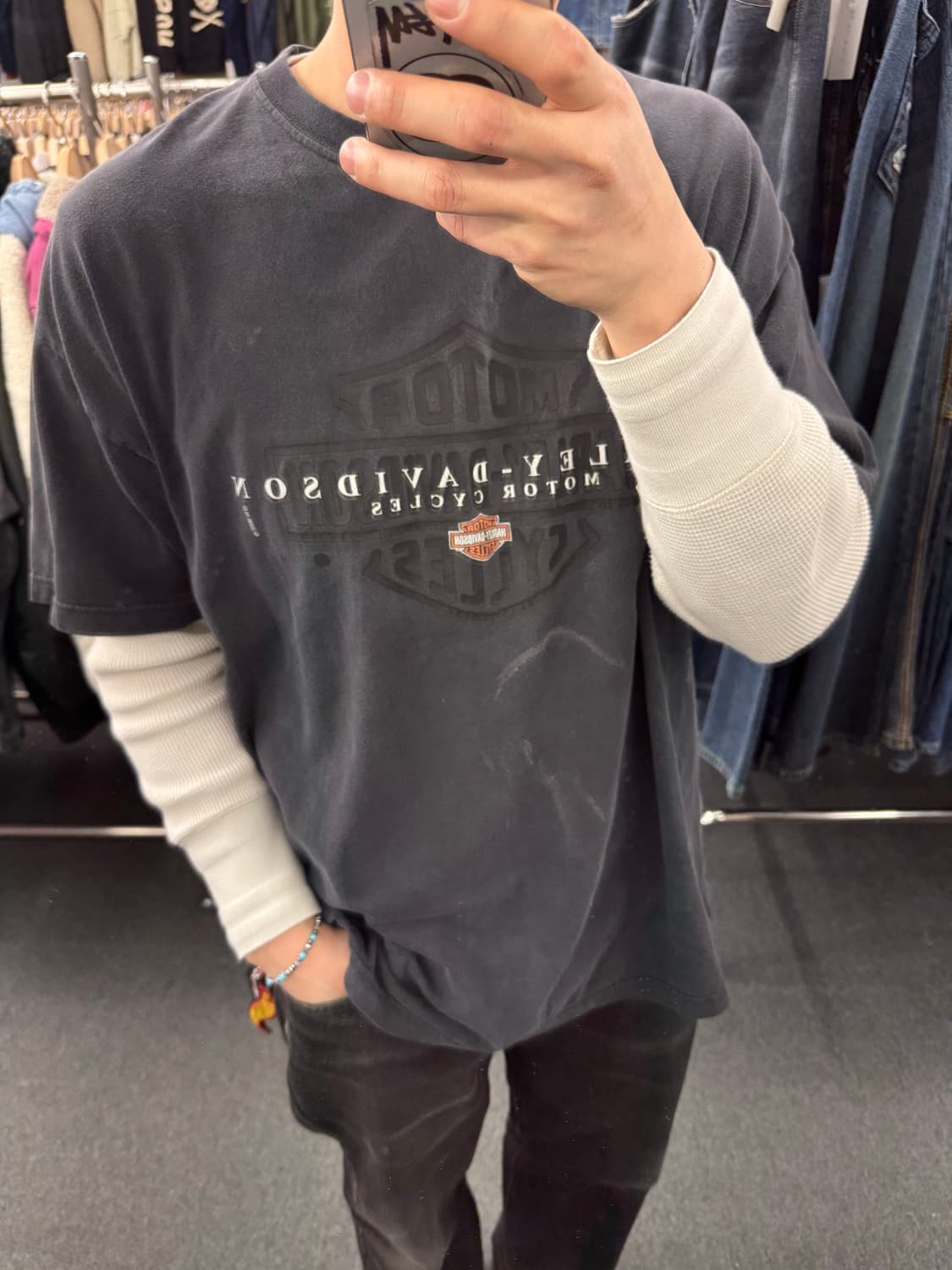 2XL)할리데이비슨 빈티지 프린팅 Las Vegas 반팔 상품이미지1