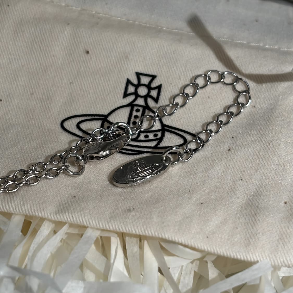 풀박스) 비비안웨스트우드 퍼플 라인스톤 블루 오알비 펜던트 목걸이 상품이미지2