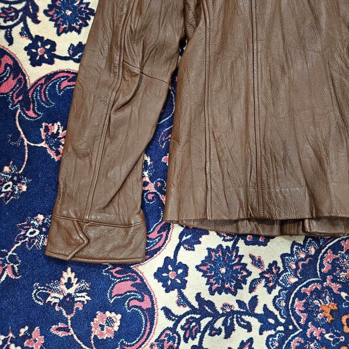 X frm in Japan 고트 레더 빅 카라넥 브라운 웨스턴 자켓 상품이미지3